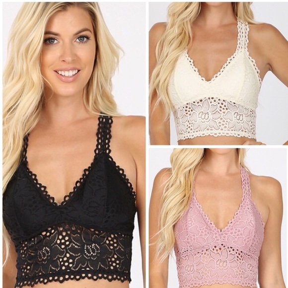 HP *❣️SALE❣️🆕 Nude or Black Padded Racerback Bralette - Picture 6 of 6